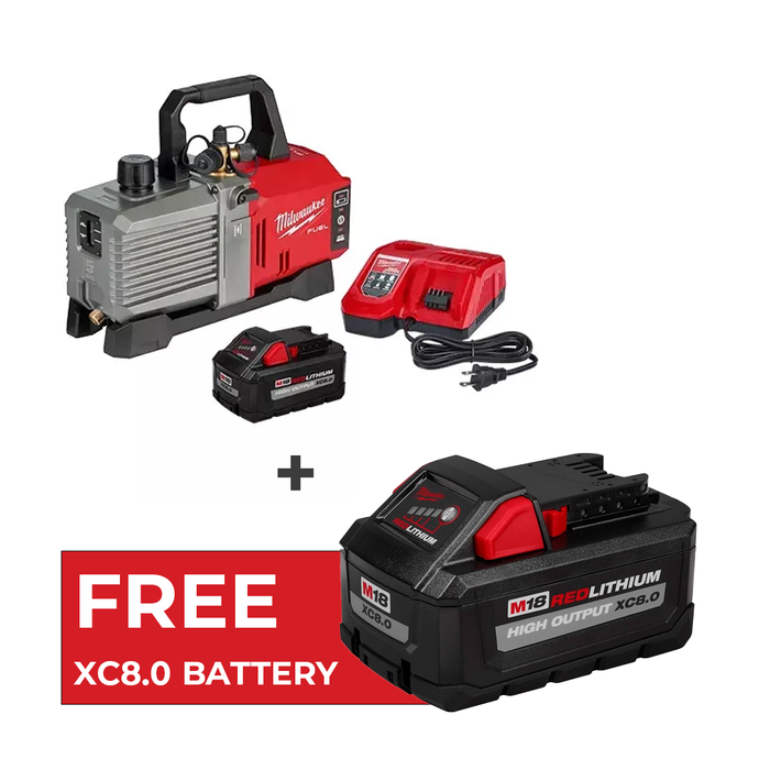 Milwaukee 2941-21 - M18 FUEL™ 5 CFM Vacuum Pump Kit + Free Battery