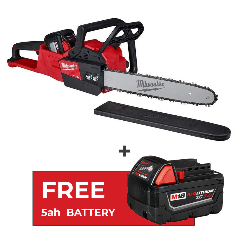 Load image into Gallery viewer, Milwaukee 2727-20 M18 FUEL 16 in. 18V Lithium-Ion Brushless Battery Chainsaw + Free 5.0 Battery
