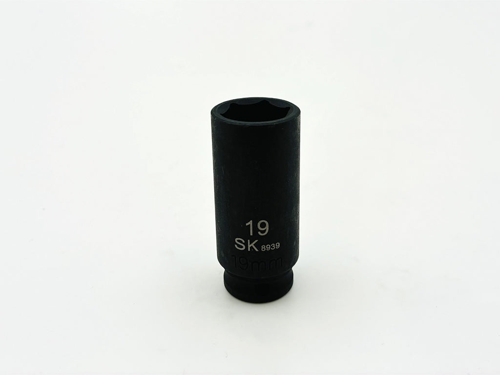 SK Hand Tools 8939 3/8" Dr. 19mm 6pt Deep Metric Impact Socket