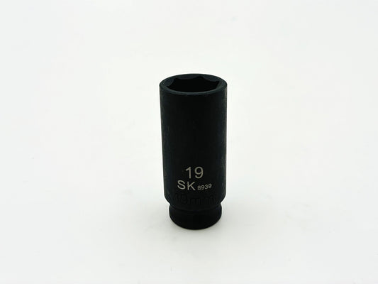 SK Hand Tools 8939 3/8" Dr. 19mm 6pt Deep Metric Impact Socket