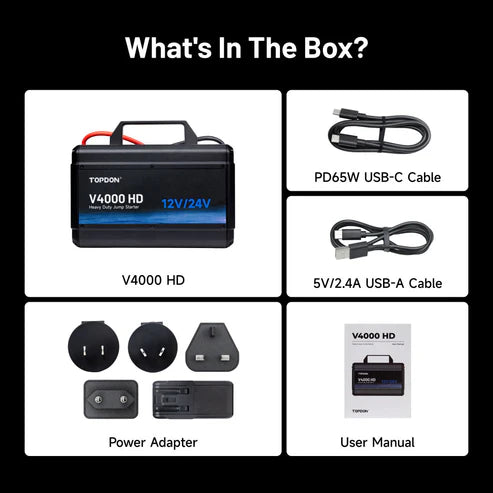 TOPDON V4000 HD Jump Starter