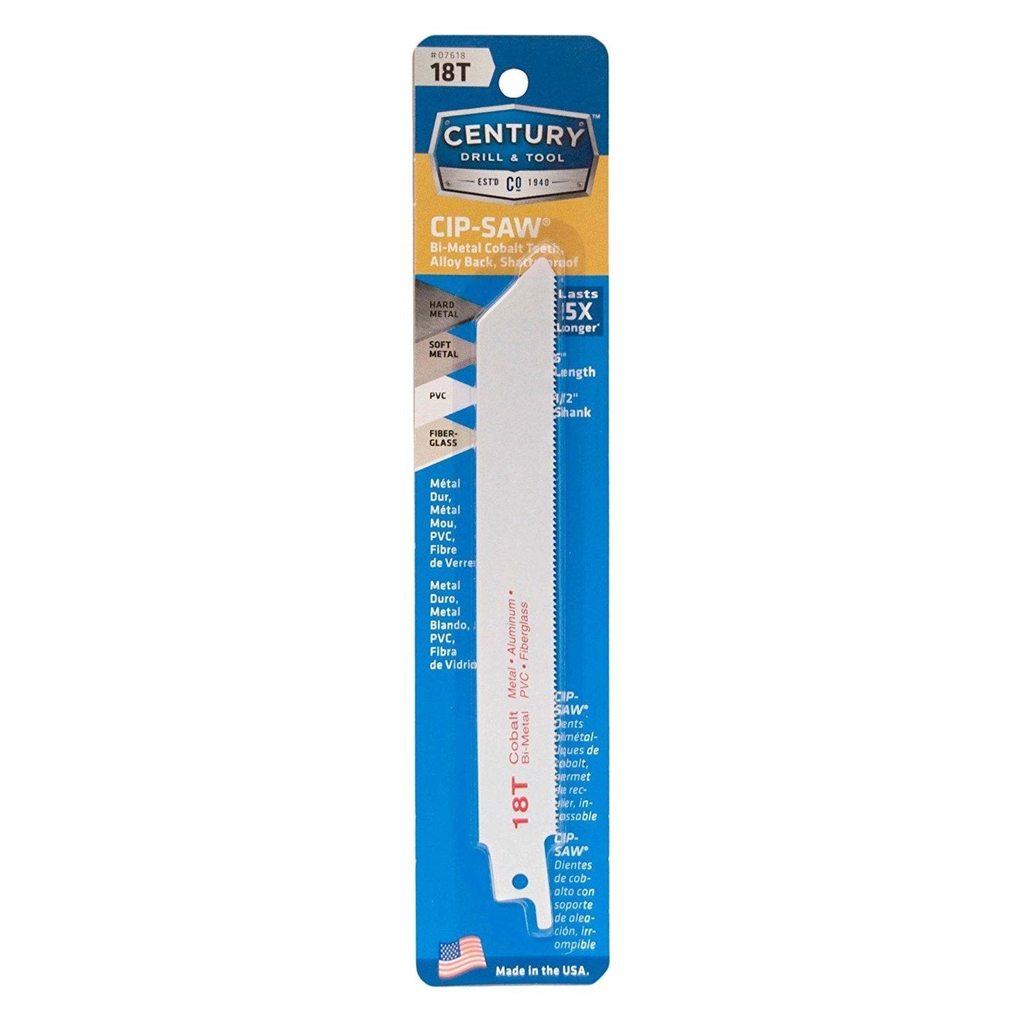 Century Drill and Tool 07618 18T X 6" Contractor Series Saw Blade