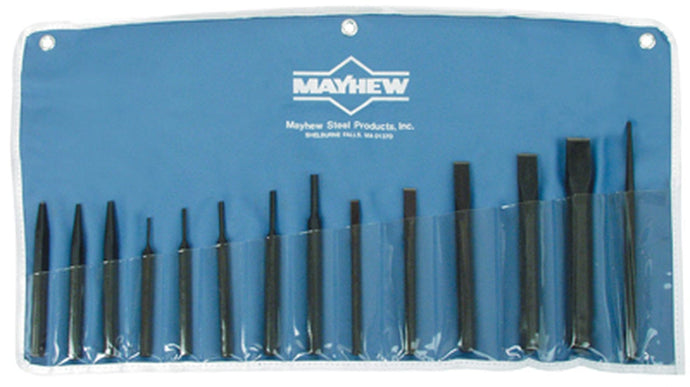 Mayhew 14pc Punch and Chisel Set and Chisel Holder Combo