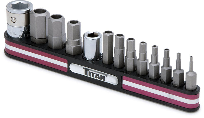 Titan 16135 13 Piece SAE Tamper Resistant Hex Bit Set