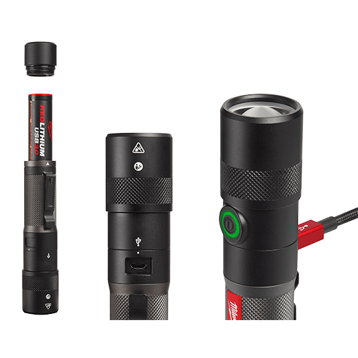 Load image into Gallery viewer, Milwaukee 2161-21 USB Rechargeable 1100 Lumen Compact Flashlight Kit + FREE GIFT
