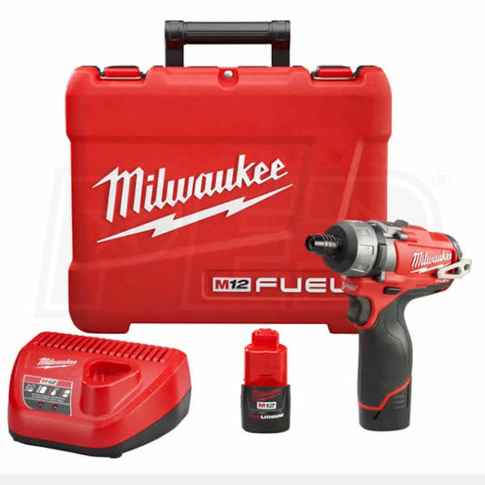 Milwaukee 2402-22 M12 FUEL 1/4" Hex 2-Speed Screwdriver Kit