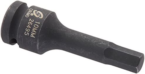 Sunex 26495 1/2" Drive 10mm Hex Impact Bit