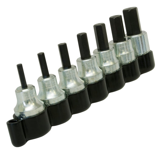 Lisle 33850 7pc 3/8" Dr. Metric Hex Bit Socket Set