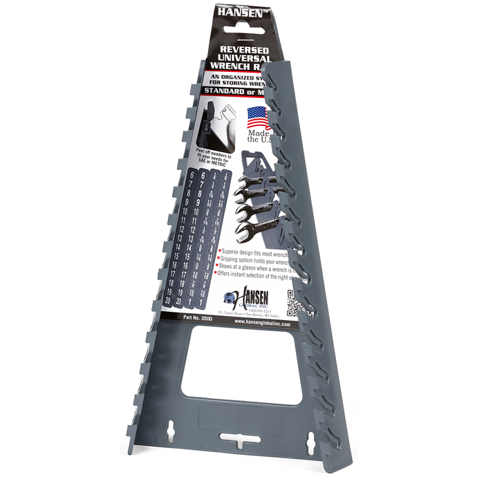 Hansen Global 3500 13pc REVERSED UNIVERSAL Wrench Rack