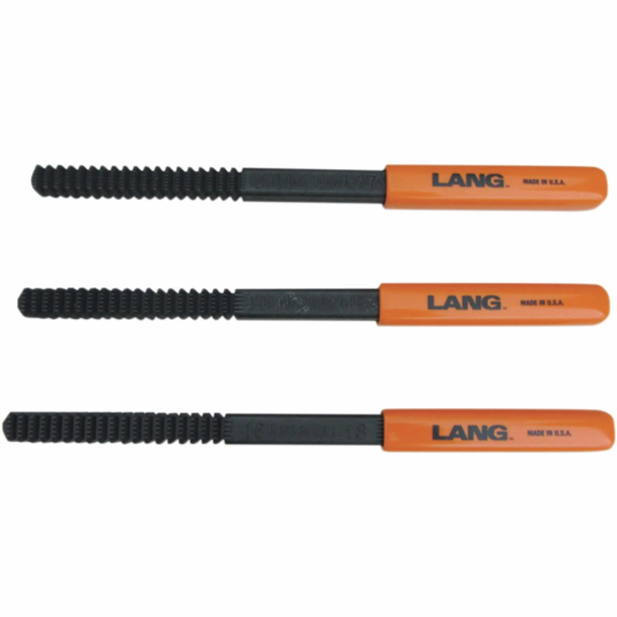 Lang 2573 3 Piece Thread Restorer File Set For Metric & SAE USA MADE ...