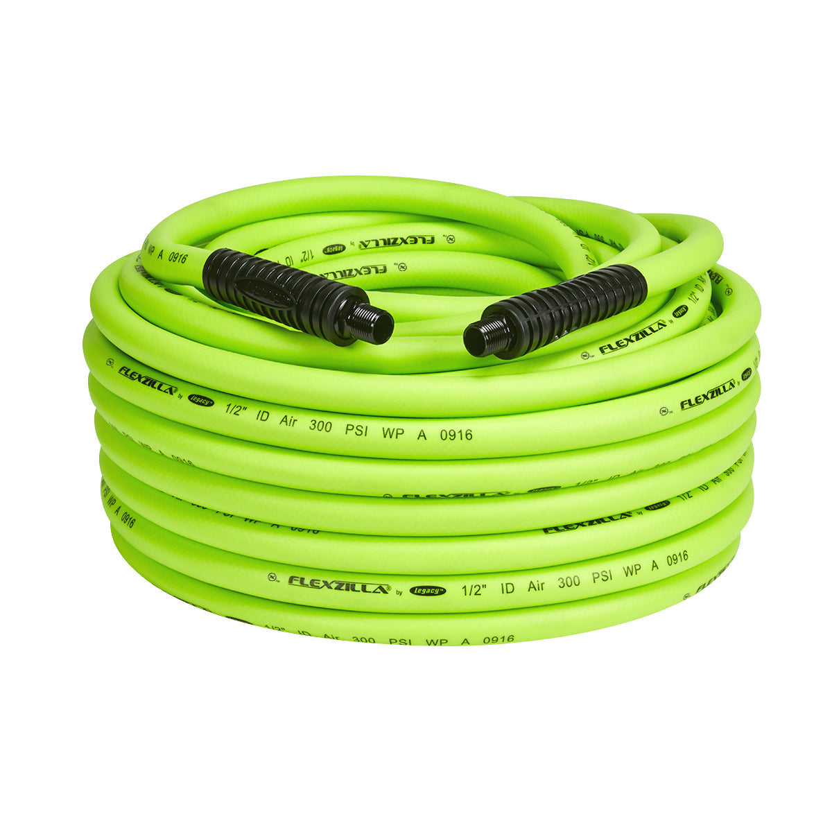 Flexzilla HFZ1250YW3 1/2" x 50' Premium Air Hose, 3/8" MNPT