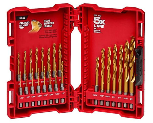 Milwaukee 48-89-4631 23pc RED HELIX Titanium Drill Bit Set (1/16