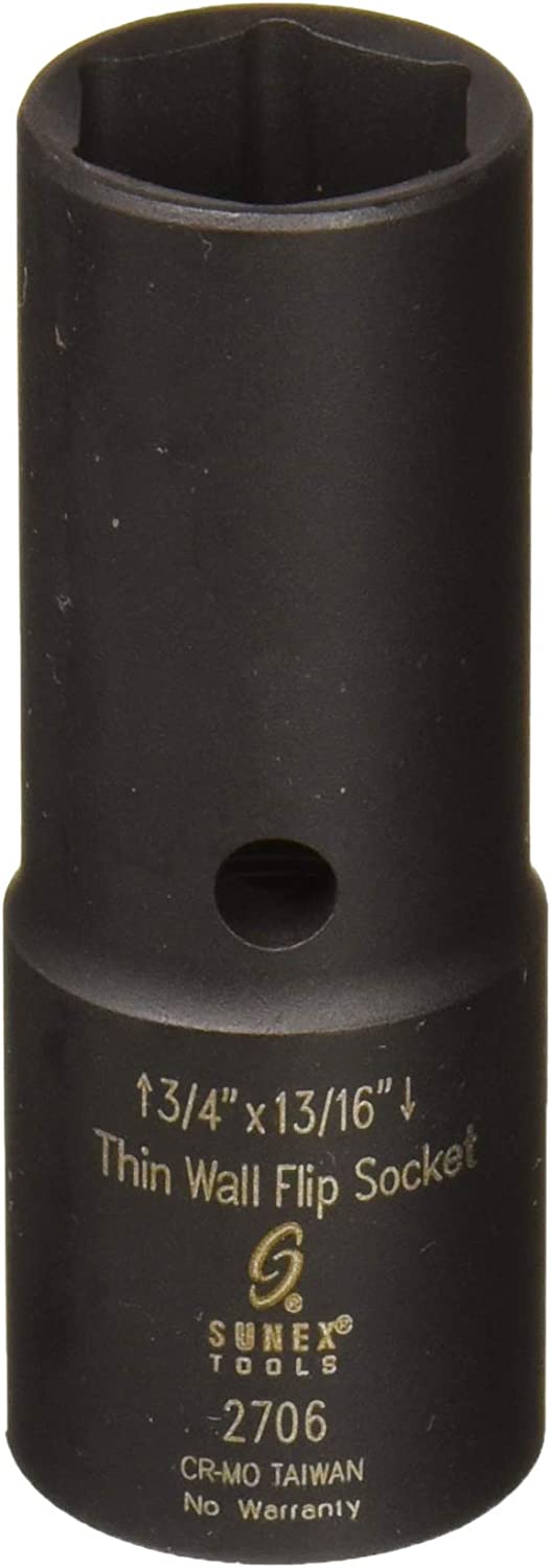 Sunex 3/4" Drive Impact Socket - 2-13/16" Size, CR-MO Steel, Lifetime Warranty