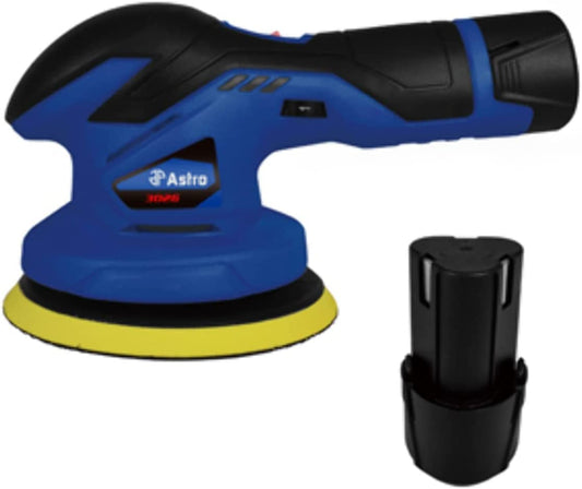 Astro 3026 12V Cordless 6" Variable Speed Palm Polisher w/ 2 Batteries