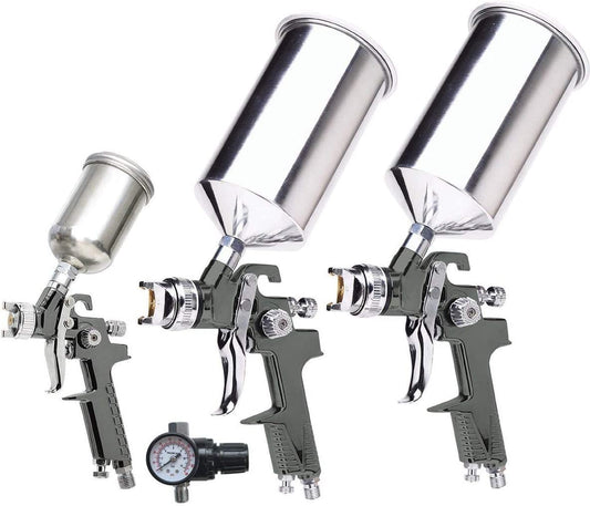 Titan 19220 Vaper 4pc Triple Set Up HVLP Paint Spray Gun Set