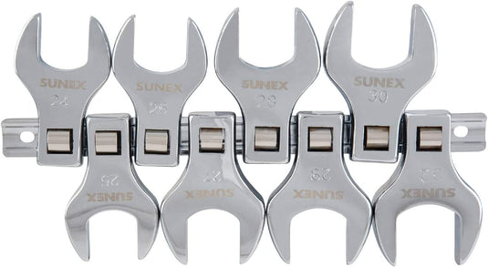 Sunex 9730A 1/2" Drive Metric 8pc Jumbo Crowsfoot Wrench Set