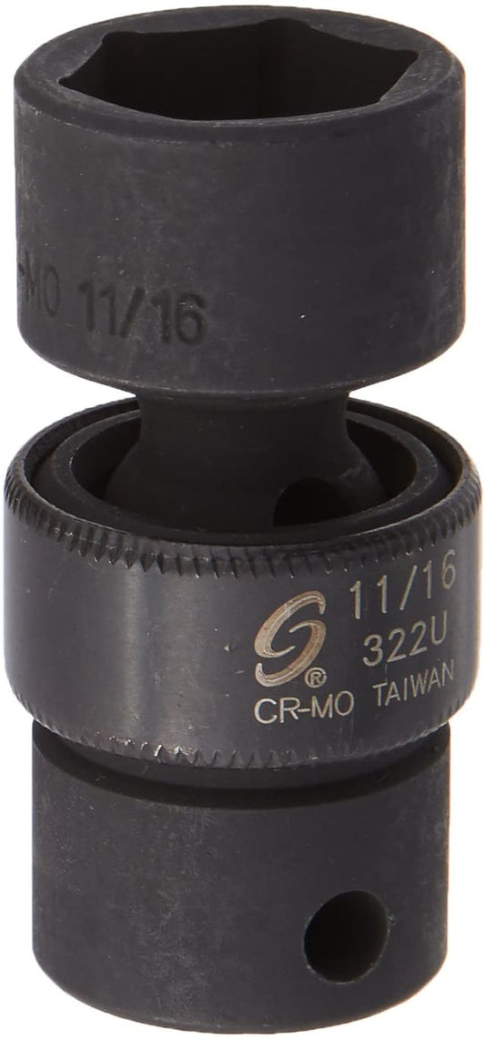 Sunex 322U 3/8" Drive 11/16" U-Joint Impact Socket
