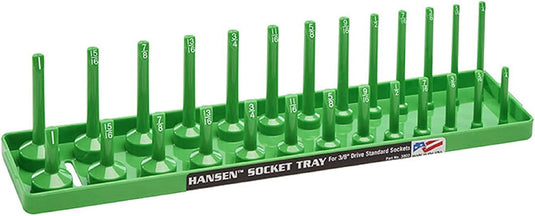 Hansen Global 3803 3/8" Dr. SAE Socket Organizer GREEN