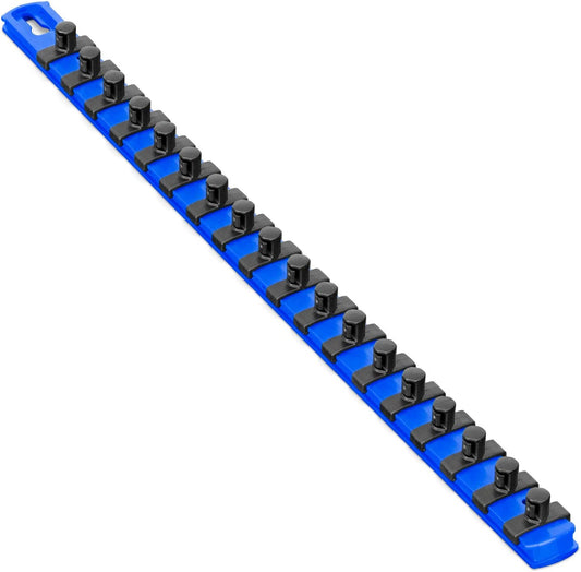 Ernst 8404M BLUE 3/8" Drive Socket Organizer Rail w/ Magnets & Twist Lock Clips