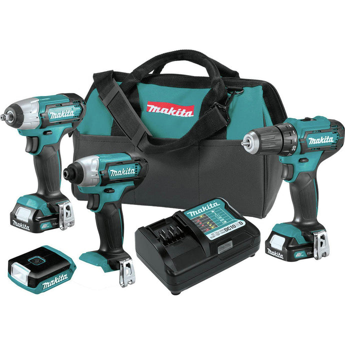 Makita CT411 4pc 12V Max CXT Cordless Impact/Drill Combo Kit w/ 1.5Ah Batteries