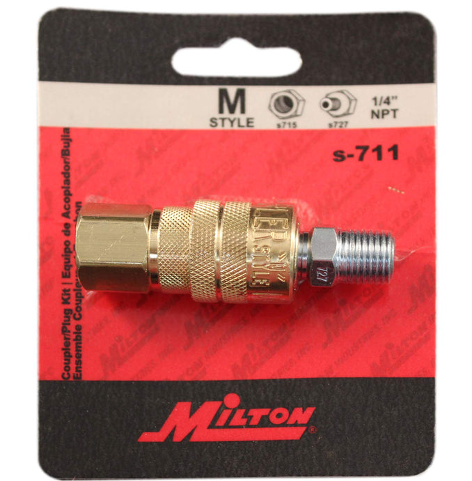 Milton S-711 M Style Coupler and Plug Kit