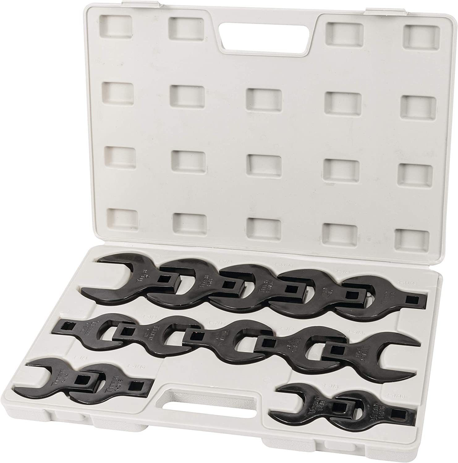 Titan 17299 14pc 1/2" Drive Metric Jumbo Crowsfoot Crowfoot Wrench Set
