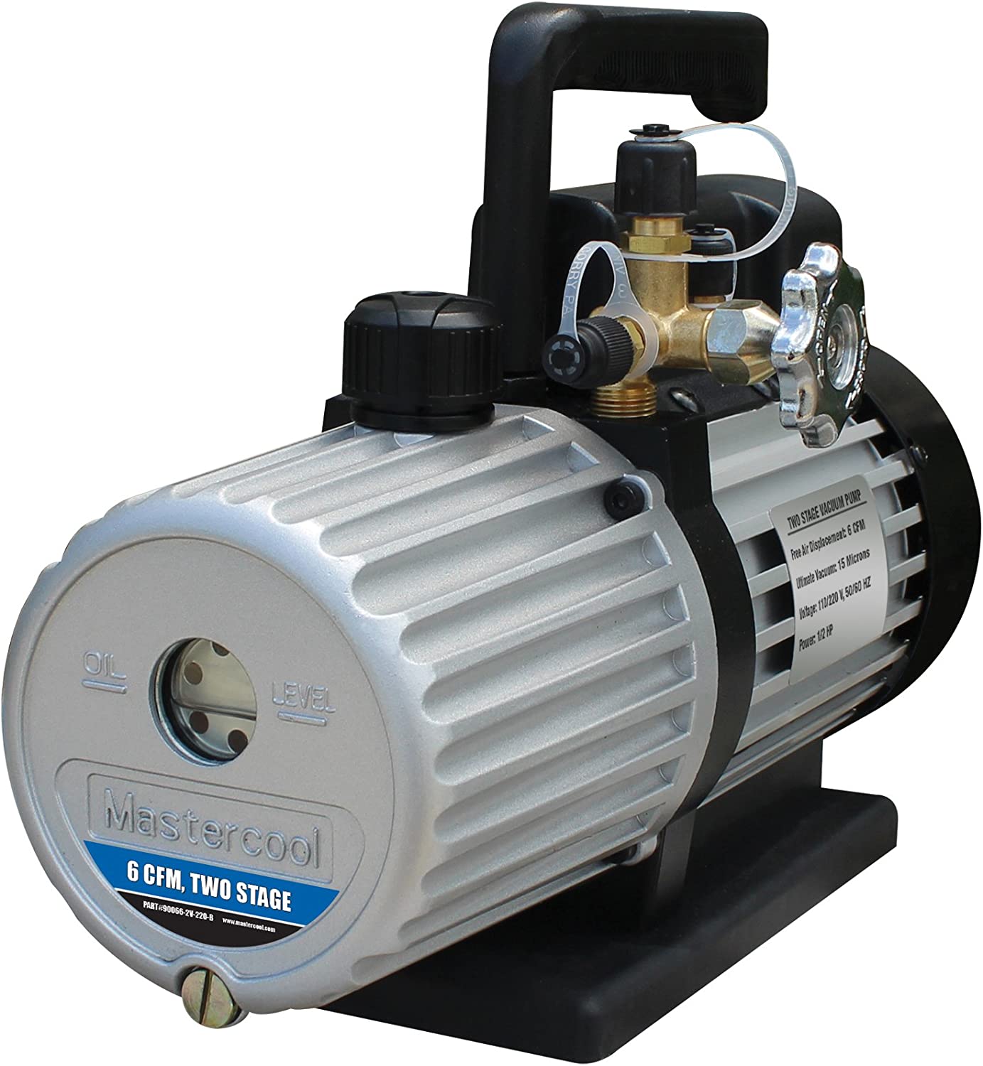 Mastercool 90066-2V-110-B 6CFM 2 Stage Vacuum Pump