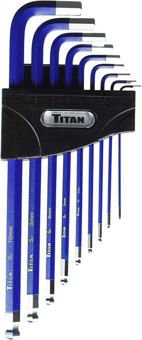 Titan 12714 9pc Metric Extra Long Ball End Hex Key Set