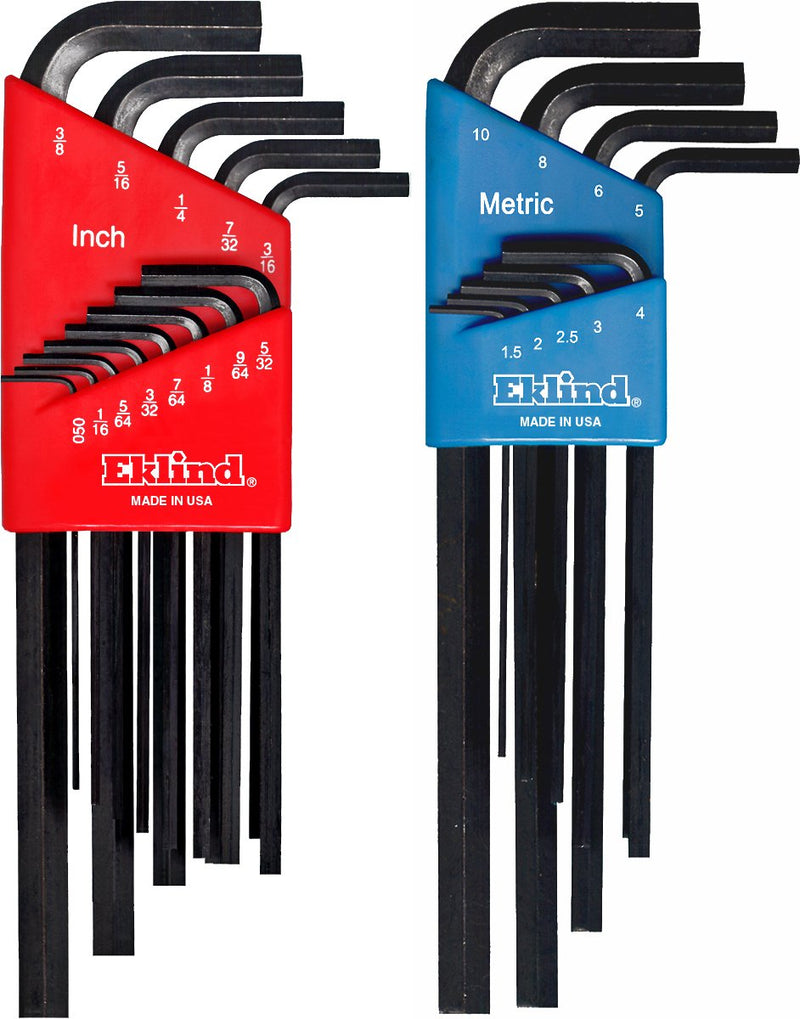 Load image into Gallery viewer, Eklind 10222 13pc SAE and 9pc Metric L-Key Allen Wrench Sets - USA MADE
