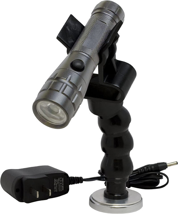 Lisle 70340 Rechargeable LED Flashlight and Flexible Holder with Magnetic Base