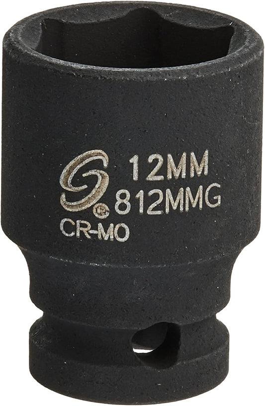 Sunex 812MMG 1/4" Drive 12mm Magnetic Impact Socket