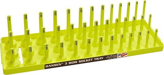 Hansen Global 38073 3/8" Dr. 3-Rail SAE Socket Organizer