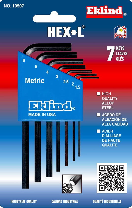 Eklind 10507 7pc Metric L-Key Set