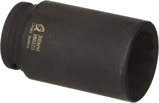 Sunex 2802ZD 1/2" Drive 36mm Deep Spindle Nut Impact Socket