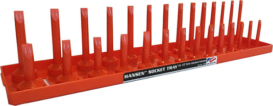 Hansen Global 1205 1/2" Dr. SAE Socket Organizer ORANGE