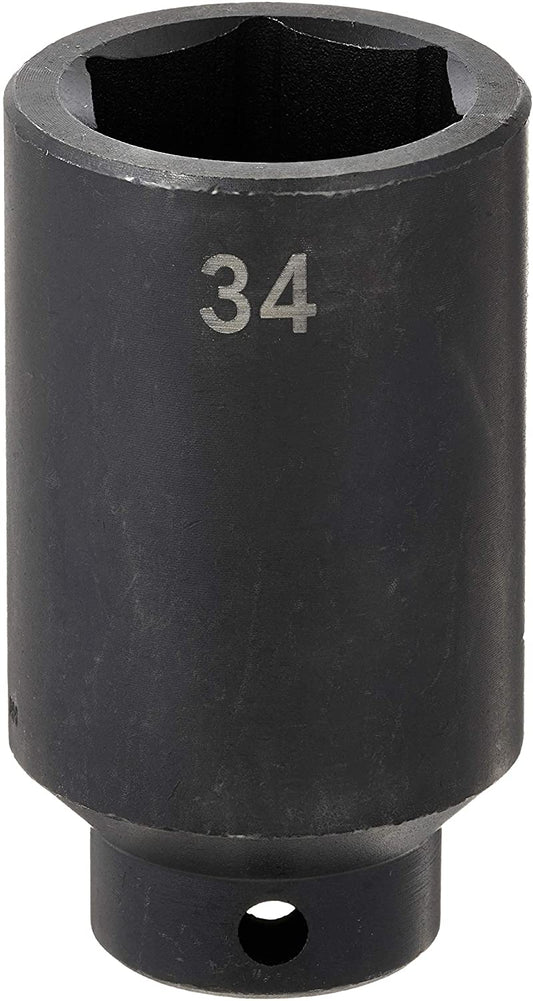 SK Hand Tools 34284 1/2" Dr. 34mm 6pt Deep Metric Impact Socket