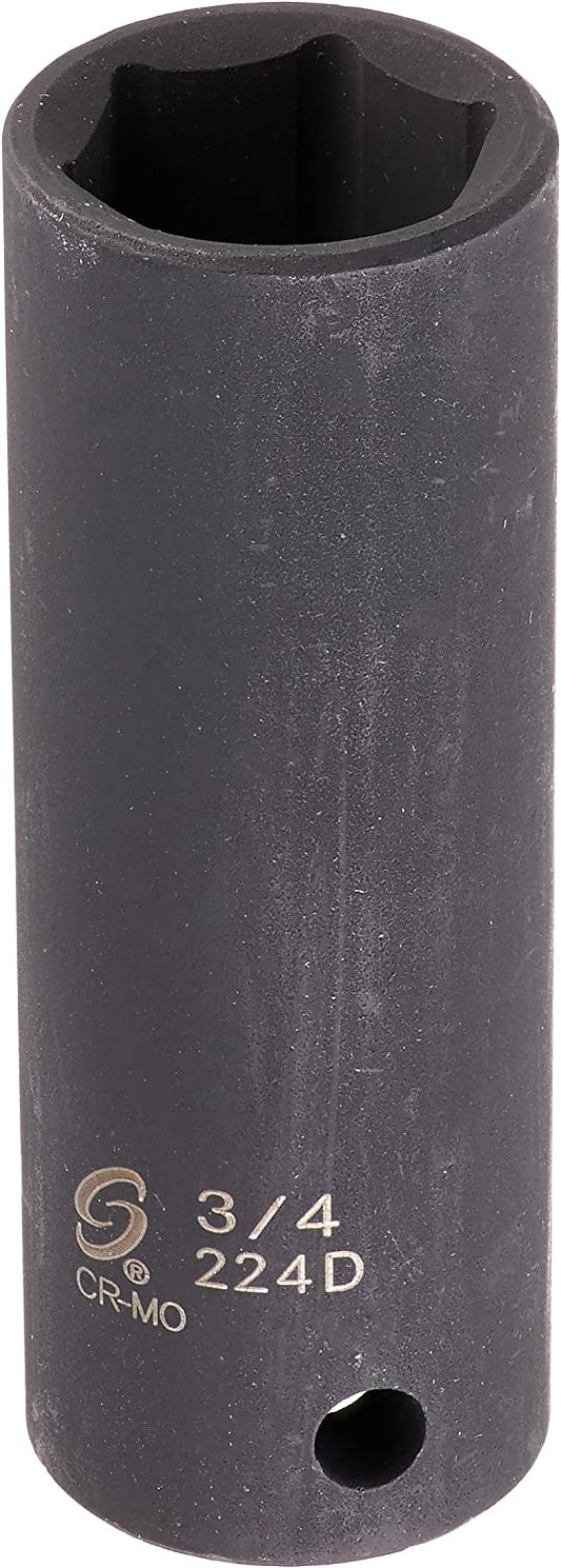 Sunex 224D 1/2" Drive Deep 3/4" Impact Socket