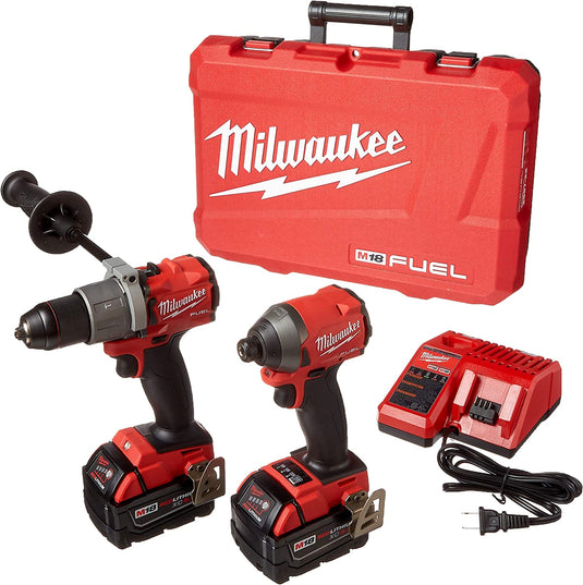 Milwaukee 2997-22 M18 1/4" Impact Driver and 1/2" Hammer Drill Kit