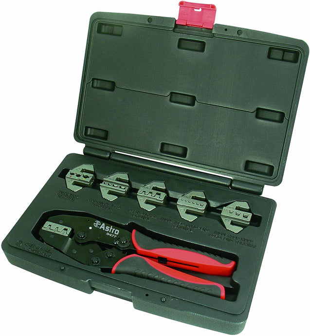 Astro Pneumatic Tool 9477 7-Piece Professional Crimping Ratchet Quick Change Set