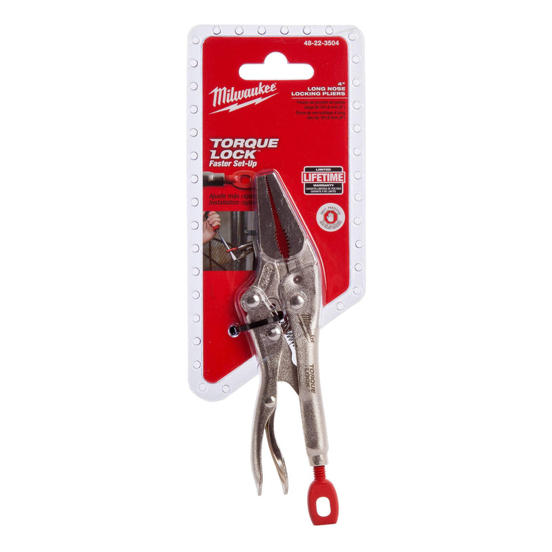 Load image into Gallery viewer, Milwaukee 48-22-3504 4&quot; Long Nose Locking Pliers
