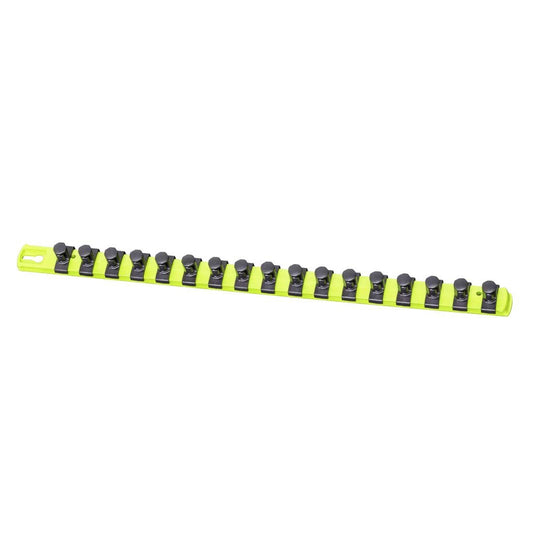 Ernst 8436HV 1/2" Drive DURA-PRO Twist Lock Socket Organizer Rail HI-VIZ