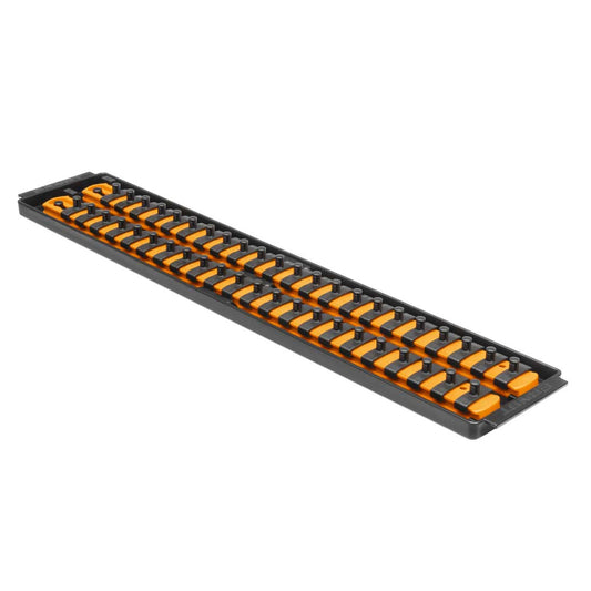 Ernst 8484 1/4" Dr. 2-Rail 18" Twist Lock Socket Boss ORANGE (Holds 44 Sockets)