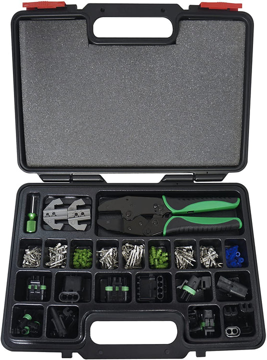 Astro 9478 Delphi Weather Pack Connectors + Crimping Tool Kit - 220 Piece Set