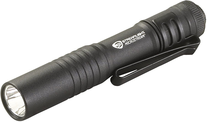 Streamlight 66318 MicroStream LED Pen Light Flashlight w/ Clip BLACK