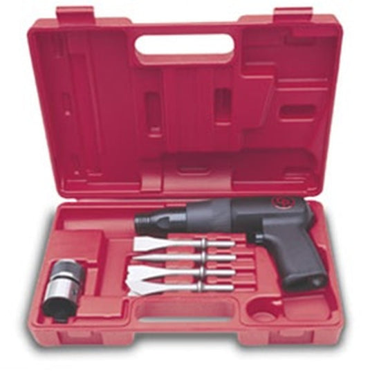 Chicago Pneumatic 7110K Heavy Duty Air Hammer Kit with 4 Chisels and Retainer
