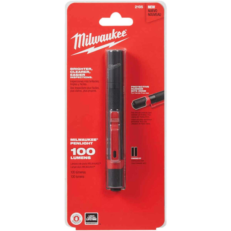 Load image into Gallery viewer, Milwaukee 2105 100-Lumen Aluminum Pen Light w/Pocket Clip
