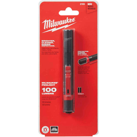 Milwaukee 2105 100-Lumen Aluminum Pen Light w/Pocket Clip