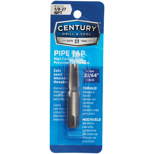 Century Drill and Tool 95201 National Pipe Thread Tap 1/8-27 NPT