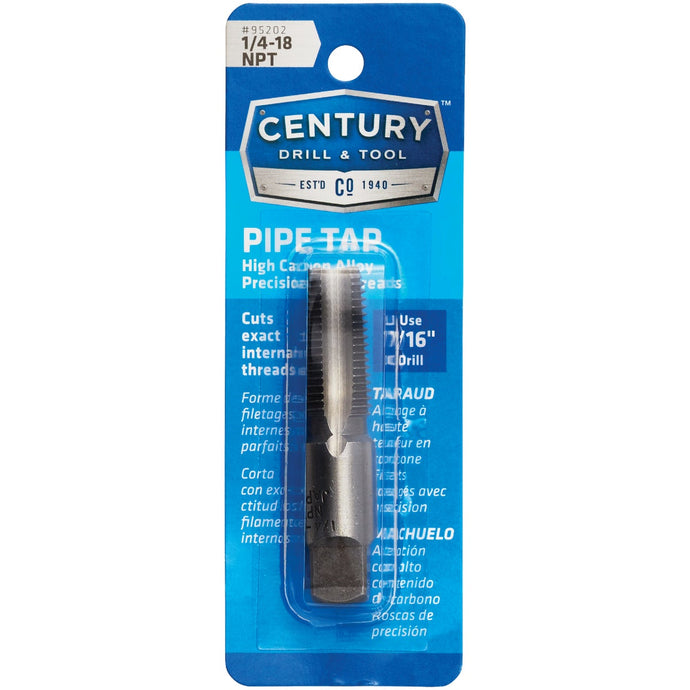 Century Drill and Tool 95202 National Pipe Thread Tap 1/4-18 NPT