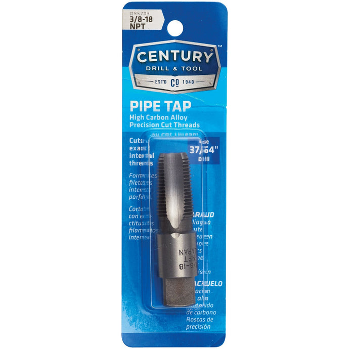 Century Drill and Tool 95203 National Pipe Thread Tap 3/8-18 NPT